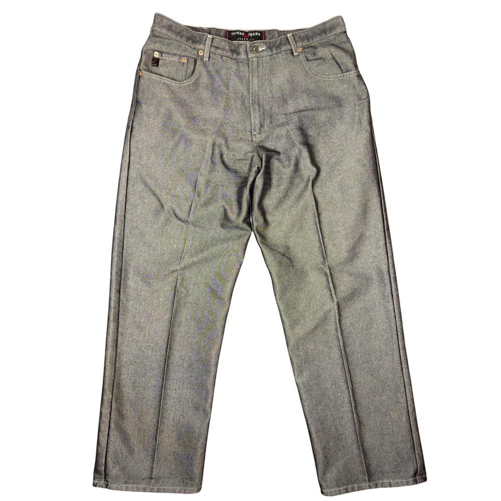Guess Jeans Urban Fit Mens 36x30 Gray Denim Straight Leg Pants M0457199 Vintage